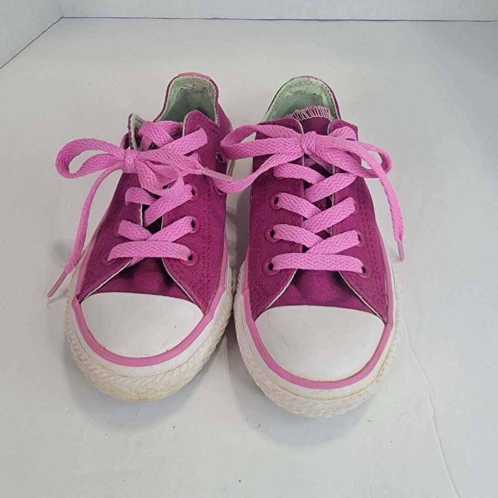 Converse Chuck Taylor All Star Kids 11 Fuchsia Pink Low Top Sneakers